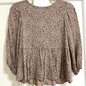 Abercombie 3/4 Sleeve Trapeze Blouse